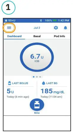omnipod DASH Insulin Management System - How to Edit IC Ratio and Correction Factor 1