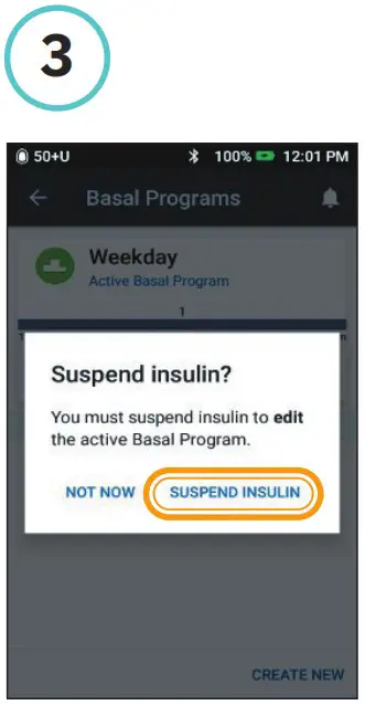 omnipod DASH Insulin Management System - How to Edit a Basal System 3