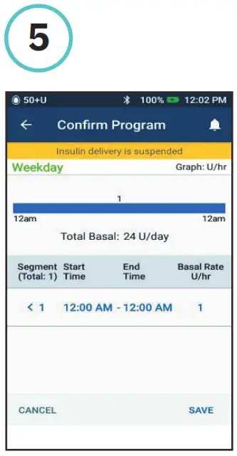 omnipod DASH Insulin Management System - How to Edit a Basal System 5