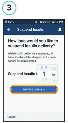 omnipod DASH Insulin Management System - Suspend and Resume Insulin Delivery 3