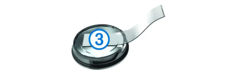 GARMIN Edge 510 Replacing the Heart Rate Monitor Battery 3