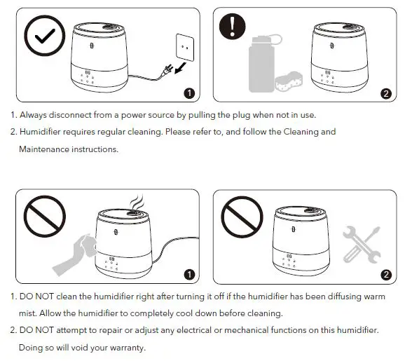 TAOTRONICS TT-AH046- Hybrid -Ultrasonic- Humidifier- FIG 6