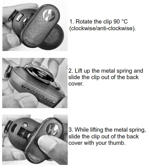 motorola WP300 Critical Wireless Remote Control Pod - Clip 1