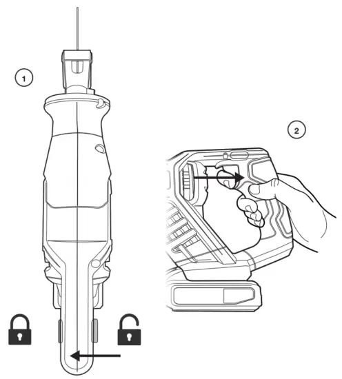 VonHaus 3500169 18V Cordless Reciprocating Saw - OPERATION