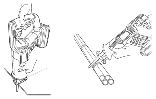 VonHaus 3500169 18V Cordless Reciprocating Saw - OPERATION4