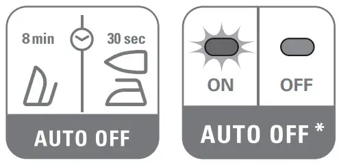 Rowenta DW4000 Auto Steam Irons - auto off