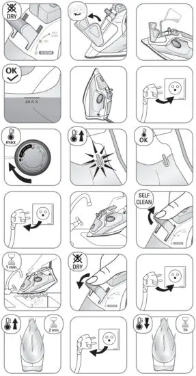 Rowenta DW4000 Auto Steam Irons - cleaning