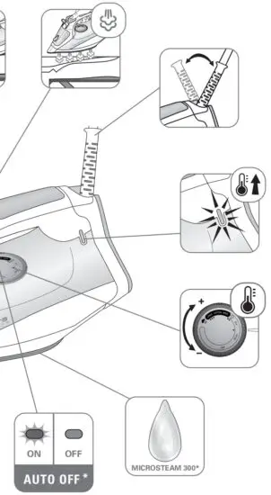Rowenta DW4000 Auto Steam Irons - microsteam