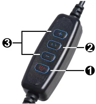 VONYX Ringlamp Floorstand CONTROLS