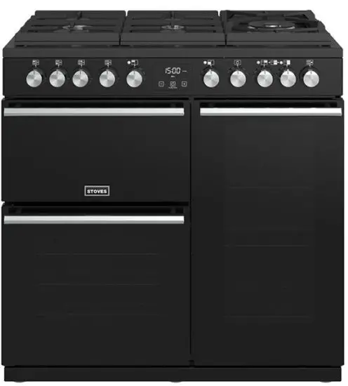 STOVES Precision Deluxe S900DF GTG 90cm Dual Fuel Range Cooker