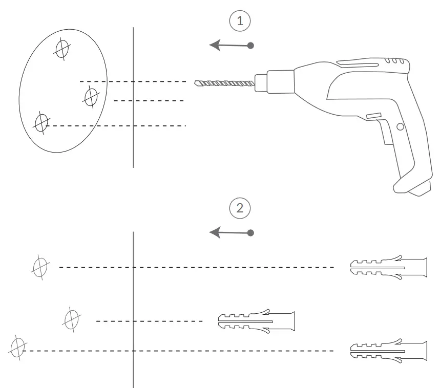 netvue NI 8201 Birdfy Camera - drilling template 2