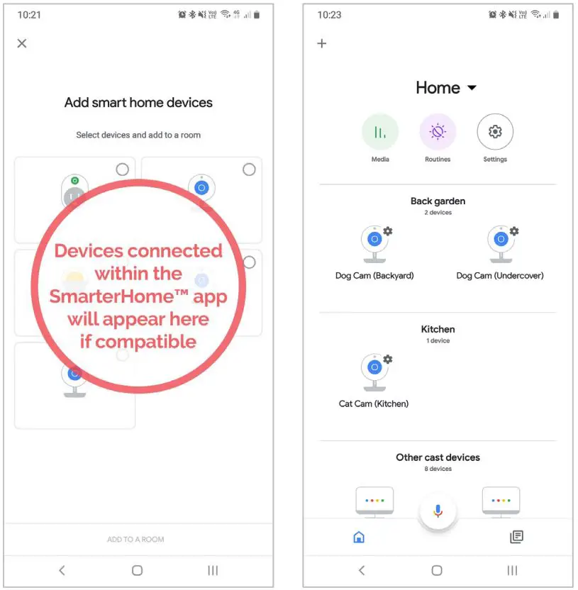 Kogan KAFXIDIP3MA SMARTER HOME 2K INDOOR SECURITY CAMERA PRO User Guide - Tap on any of the devices to view a list of available commands