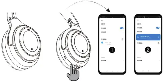 SoundMAGIC P60BT ANC Wireless Headphone - Power on