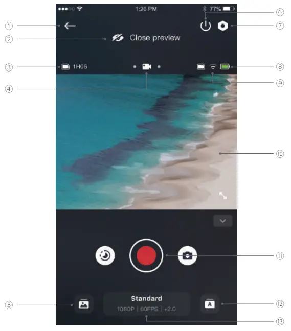 The interface of Go APE App