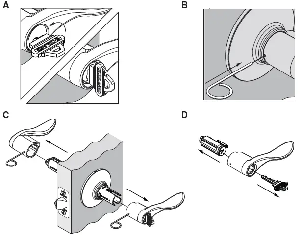 SCHLAGE FB50N B60 Single Cylinder Deadbolt and F51 Keyed Entry Flair Lever Keyed Alike-10