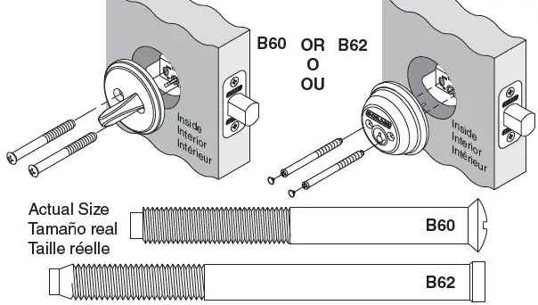 SCHLAGE FB50N B60 Single Cylinder Deadbolt and F51 Keyed Entry Flair Lever Keyed Alike-18