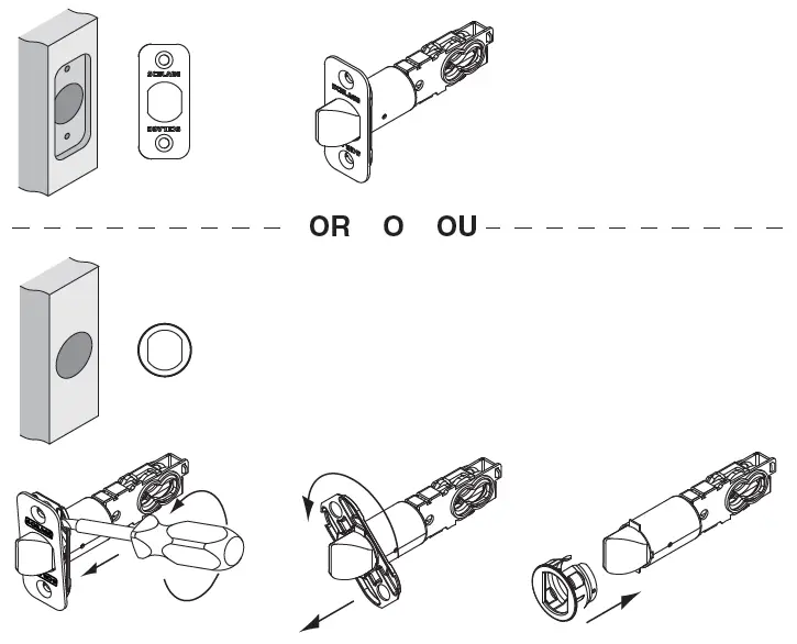 SCHLAGE FB50N B60 Single Cylinder Deadbolt and F51 Keyed Entry Flair Lever Keyed Alike-3