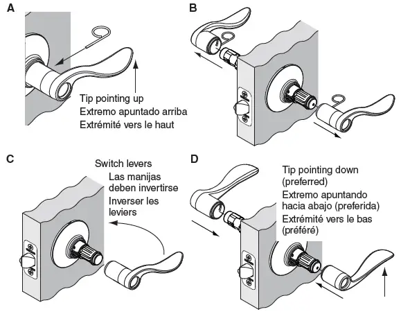 SCHLAGE FB50N B60 Single Cylinder Deadbolt and F51 Keyed Entry Flair Lever Keyed Alike-9