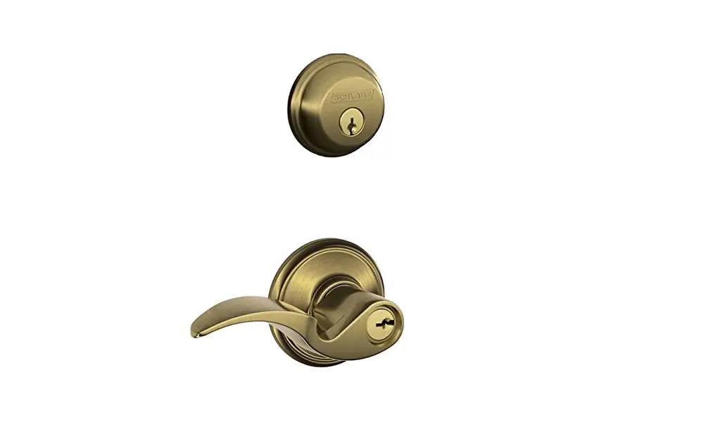 Schlage Fb50n B60 Single Cylinder Deadbolt And F51 Keyed Entry Flair Lever Keyed Alike Instruction Manual