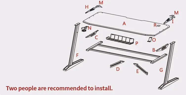 SOUTHERN WOLF 43479321 Gaming Desk Pro Carbon Coated fig 2