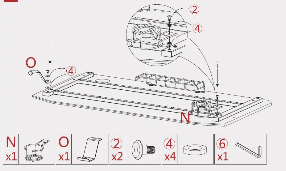 SOUTHERN WOLF 43479321 Gaming Desk Pro Carbon Coated fig 5