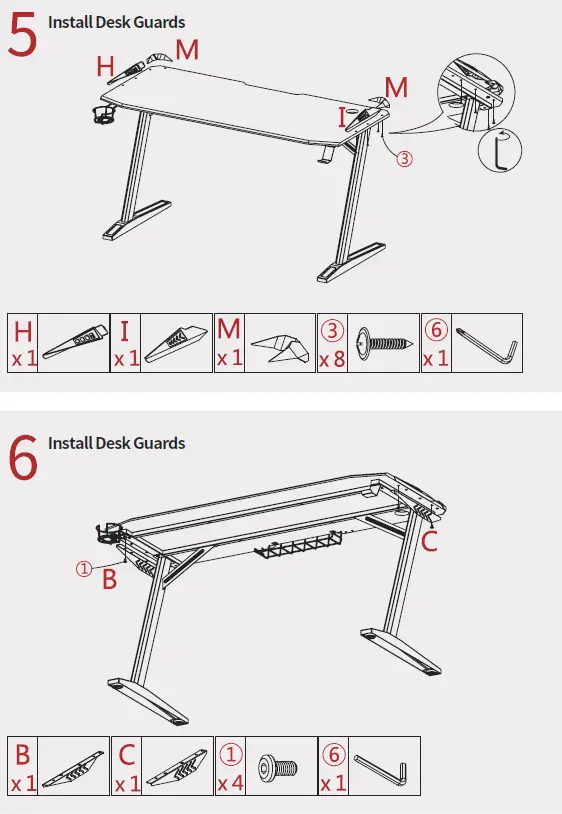SOUTHERN WOLF 43479321 Gaming Desk Pro Carbon Coated fig 8