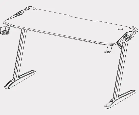 SOUTHERN WOLF 43479321 Gaming Desk Pro Carbon Coated fig 9