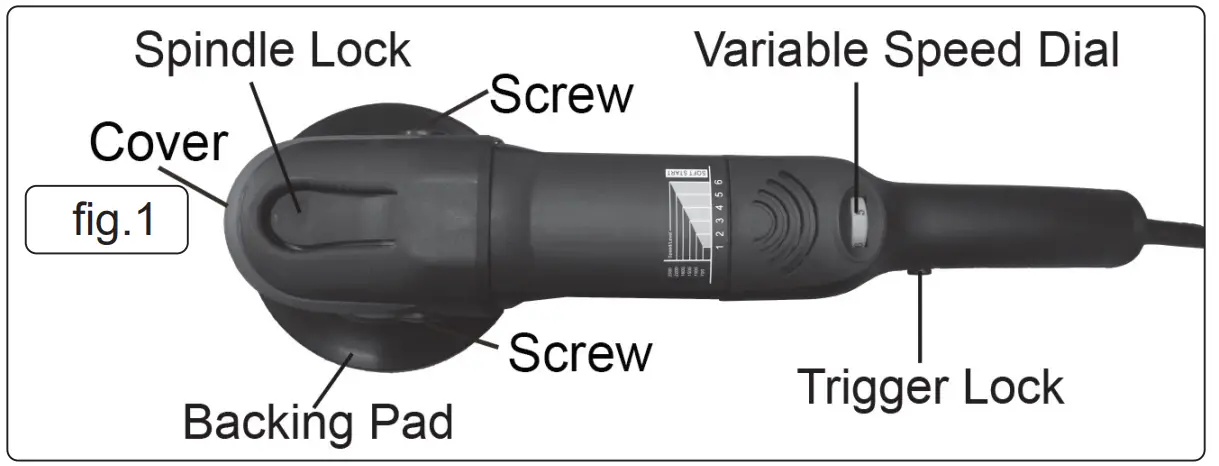 SEALEY RP1500 V 150mm Rotary Polisher - fig