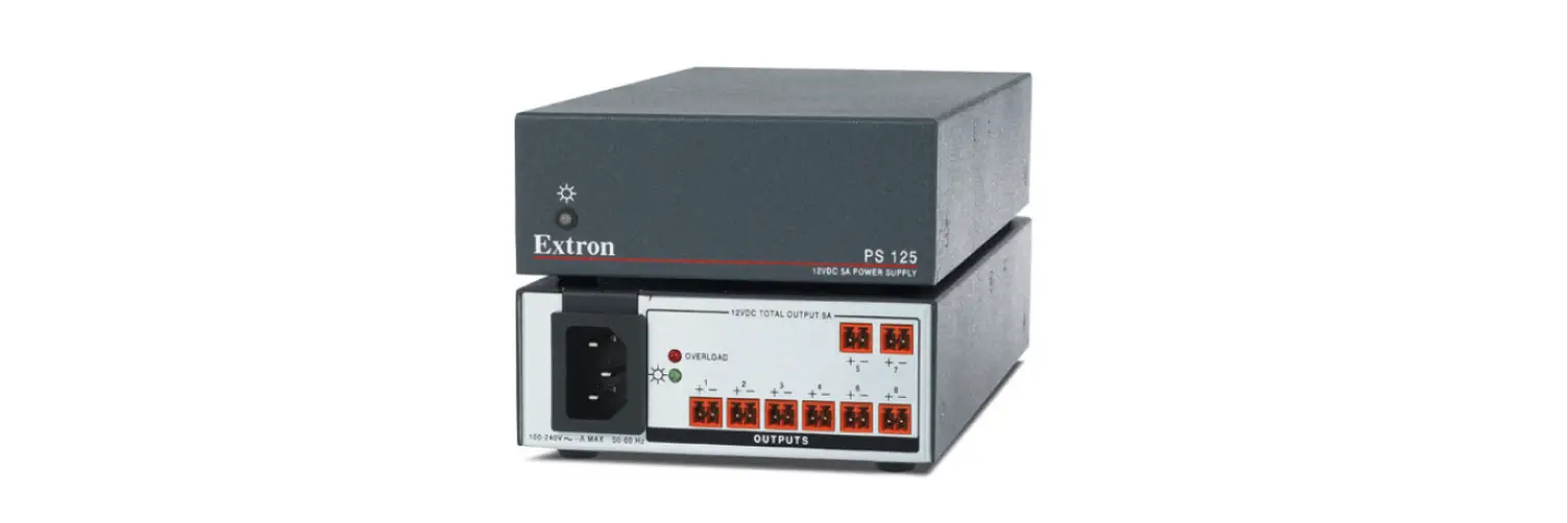 Extron Ps 125 High Performance 60w 12 Vdc Power Supply Installation Guide
