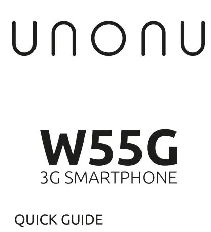 UNONU W55G 3G smartphone User Guide