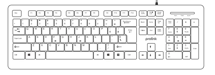 PROLiNK PKCS-1008 USB Keyboard FIG (1)