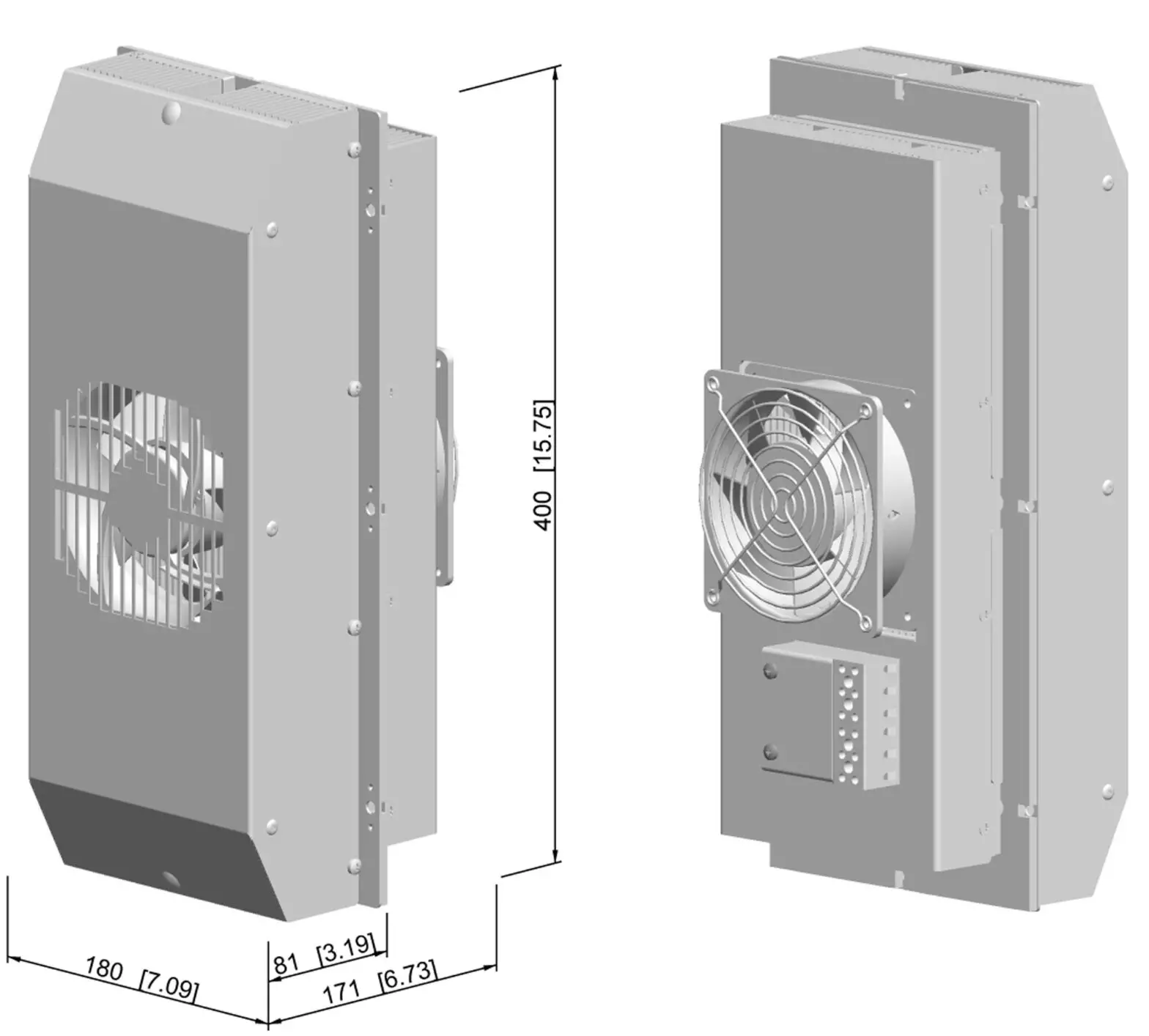 SEIFERT 3200308 48V 850 BTU Thermoelectric Cooler - Dimension