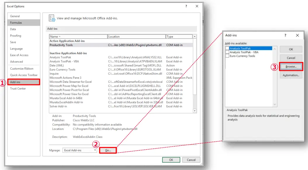 muRata Excel Add-in Usage Software-fig3