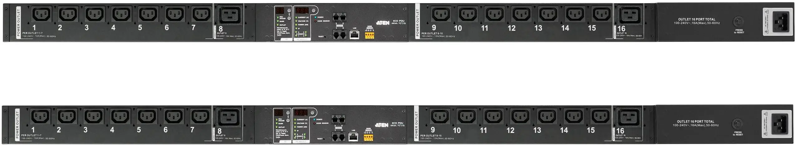 ATEN PE7216 16-Outlet Outlet-Metered Eco PDU