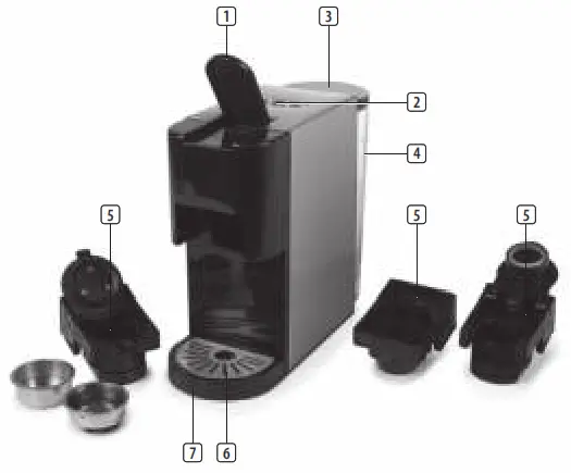PRINCESS 3456787935345334 Multi Capsule Coffee Machine- fig