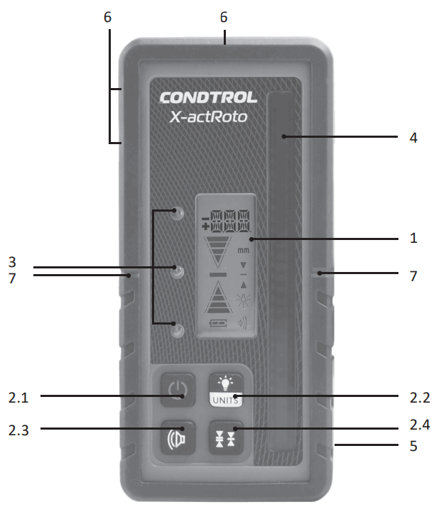 CONDTROL X actRoto Laser Receiver with Digital Scale - Appearance
