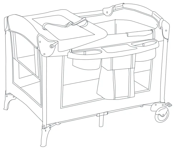 babytrend RC81D43B Trend Plus Nursery Center