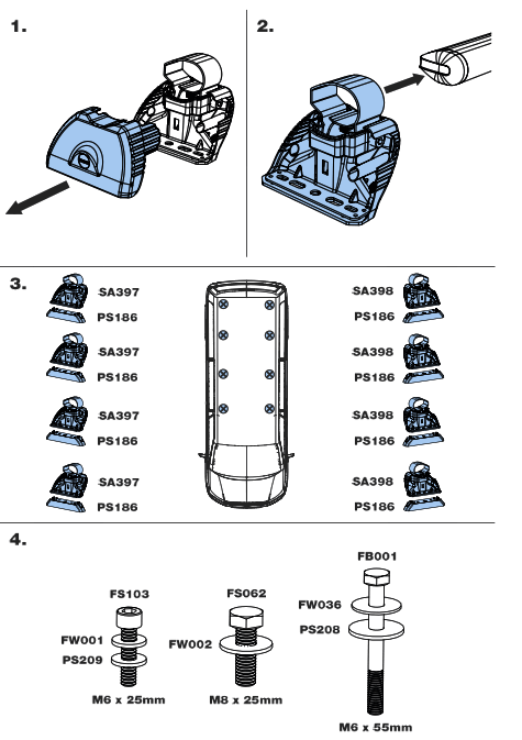 Rhino VA4PR-FL KammBar Pro Aluminium Roof Bar - 2