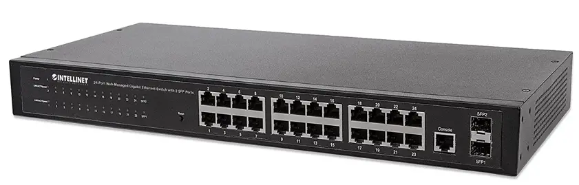 INTELLINET 560917 24-Port Web-Managed Gigabit Ethernet Switch