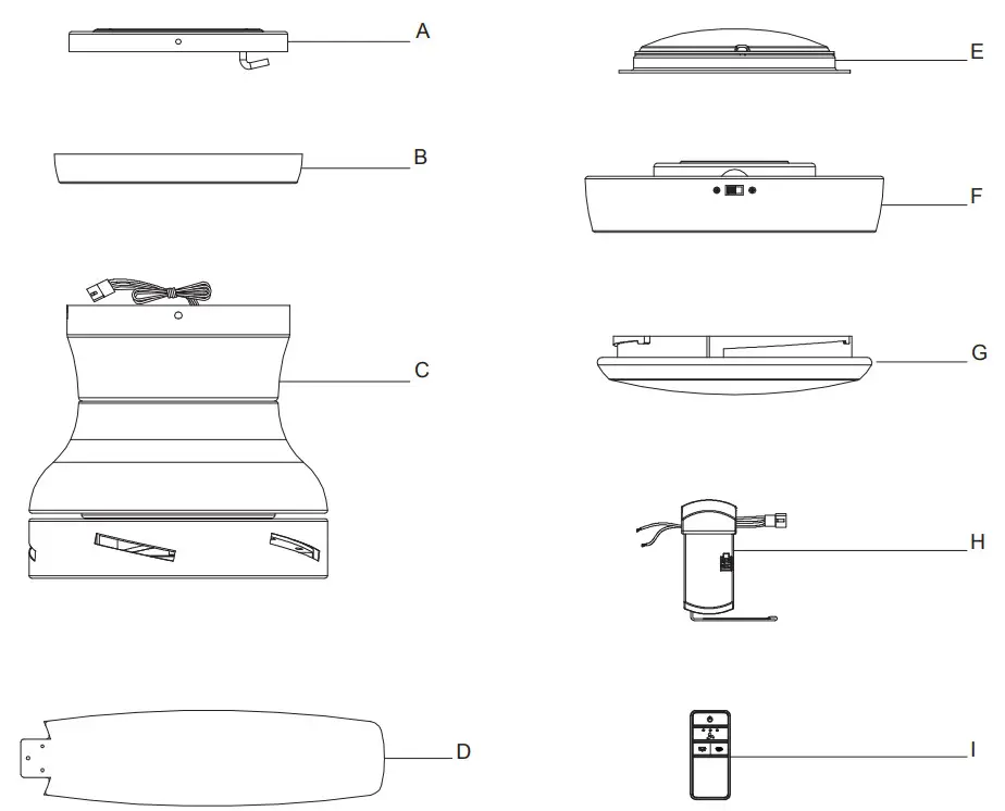 HOME DECORATORS COLLECTION 59252 52 - PACKAGE CONTENTS