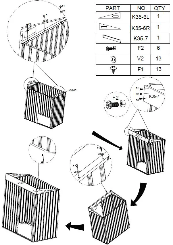 J T TSS001-N001-0 3x5 FT Storage Shed-11