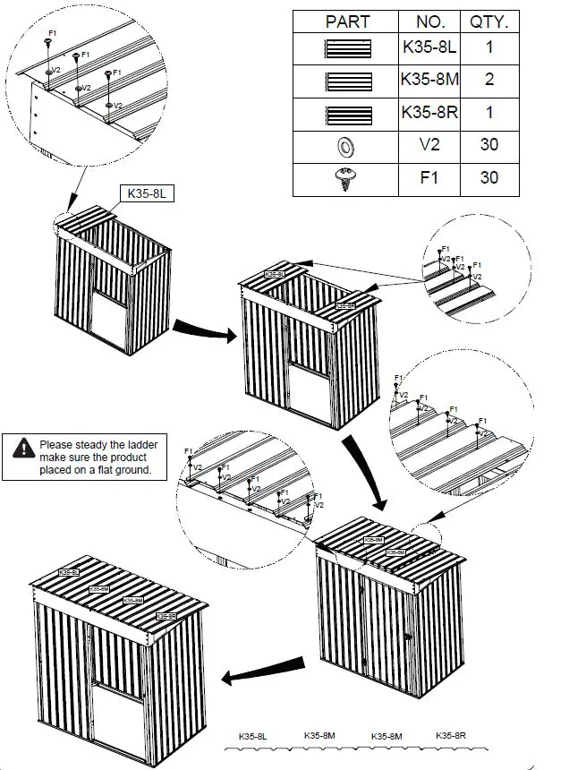 J T TSS001-N001-0 3x5 FT Storage Shed-12