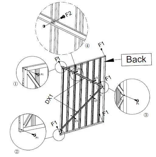 J T TSS001-N001-0 3x5 FT Storage Shed-16