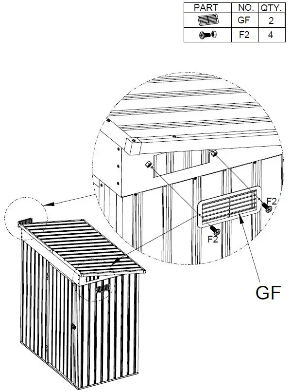 J T TSS001-N001-0 3x5 FT Storage Shed-20