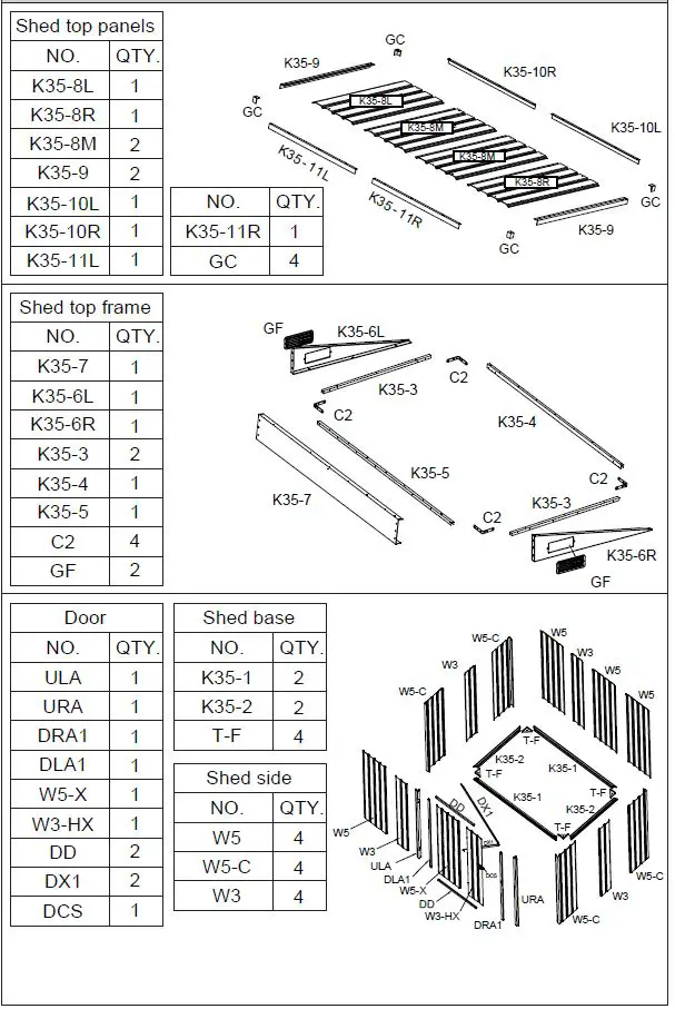 J T TSS001-N001-0 3x5 FT Storage Shed-3