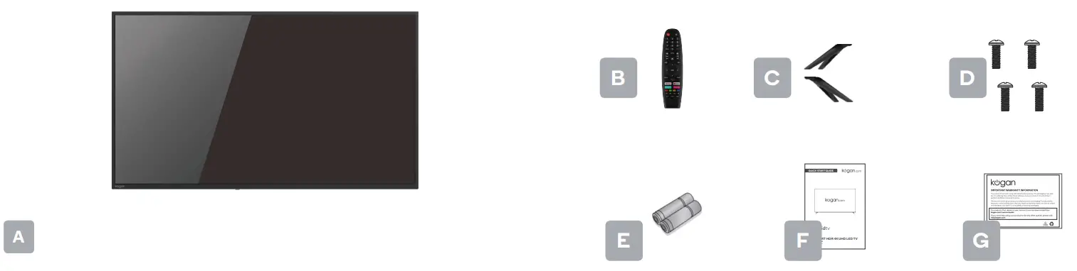 kogan KALED55RT9230SVA 55 Inch 4K UHD LED Smart Android TV - Fig 1