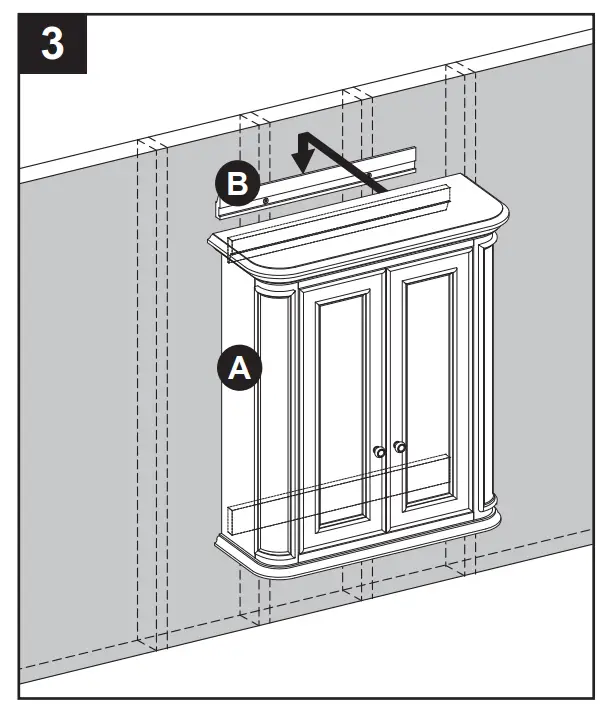 allen roth 1116WC-26-320 Flaxen Bathroom Wall Cabinet - fig 5