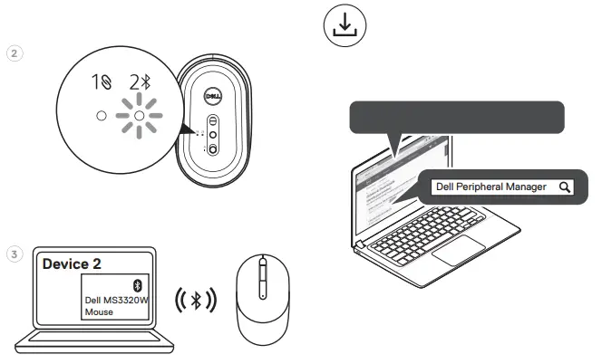 DELL Mobile Wireless Mouse MS3320W - 2