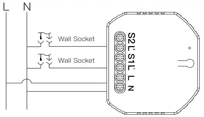 MOES MS 104BZ Smart Switch Module - WIRING DIAGRAM 3