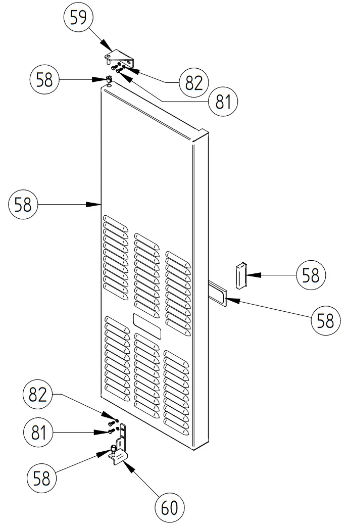 HOSHIZAKI HBB 2 59 Back Bar Refrigerator Two Section with Lockable Solid Doors - Feg3